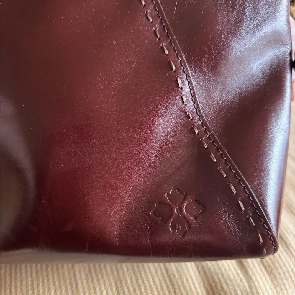 Patricia Nash Deep Burgundy Leather Satchel - Picture 2 of 7